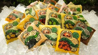 Polpa de frutas produzidas pela Cooperativa Grande Sertão