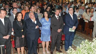O governador em exercício, Alberto Pinto Coelho participou da solenidade em Ouro Fino