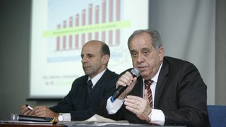 Secretário adjunto de Fazenda, Pedro Meneguetti, e Leonardo Colombini
