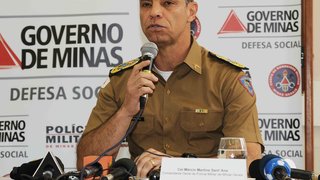 Coronel Márcio Martins Sant´Ana, durante coletiva