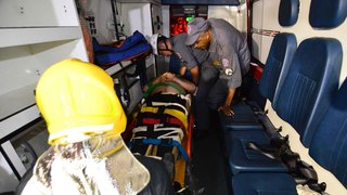 Corpo de Bombeiros Militar de Minas Gerais fez o resgate e as vítimas foram hospitalizadas
