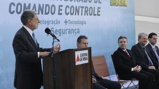 Ministro da Defesa, Celso Amorim, durante pronunciamento na cerimônia