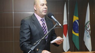O prefeito de Santa Margarida falou, durante a cerimônia, em nome dos demais gestores municipais