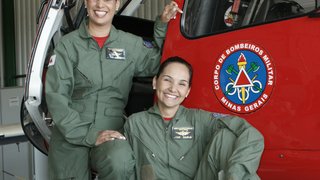 As capitães Daniela Lopes e Karla Lessa têm experiência na atuação aérea no CBMMG