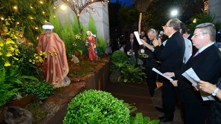 O governador Antonio Anastasia participou da inauguração do presépio do Palácio Cristo Rei