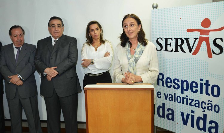 Nova presidente do Servas, Célia Pinto Coelho, foi apresentada por Andrea Neves da Cunha