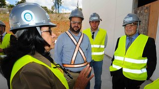 Visita às obras de instalação da fábrica em Ribeirão das Neves