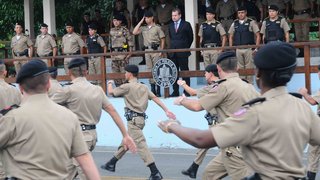 Os três novos batalhões da Polícia Militar foram lançados pela corporação em evento nesta quarta-fei