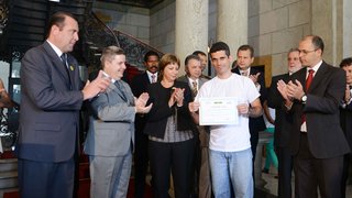 Durante a solenidade, governador entregou certificados de qualificação a detentos de Minas Gerais