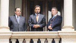 Aécio Neves discursou durante o evento no Palácio da Liberdade