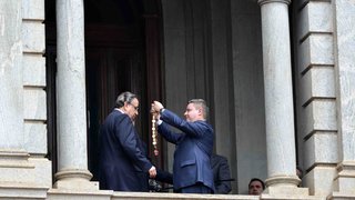 Governador Alberto Pinto Coelho é recebido por Antonio Anastasia no Palácio da Liberdade - Parte 2