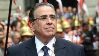 Novo governador Alberto Pinto Coelho durante cerimônia de transmissão de cargo
