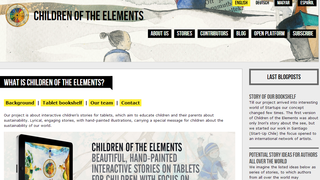Página da startup da Hungria Children of Elements na internet