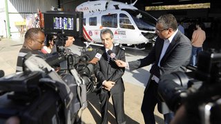 Helicóptero para atendimento aeromédico foi apresentado nesta quinta-feira, em Belo Horizonte