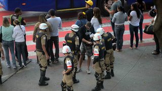 Ação policial na Praça Sete tem como objetivo proteção e garantia da segurança para a população