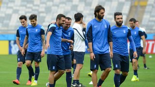 Grécia faz último treino antes de enfrentar a seleção da Colômbia no Mineirão