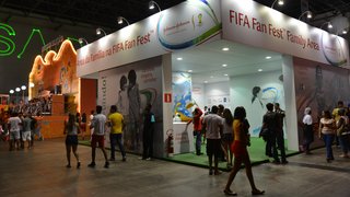 Movimentação no segundo dia da FIFA Fan Fest, em Belo Horizonte, nesse sábado (14/06)