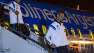 Seleção do craque Messi desembarcou em Confins na noite desta segunda-feira