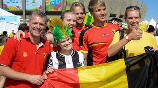 Família belga que mora no Rio de Janeiro viajou para BH para acompanhar a partida da Copa do Mundo