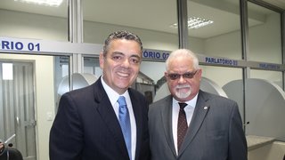 Sérgio Murilo e Marco Antônio Rebelo Romanelli durante a inauguração