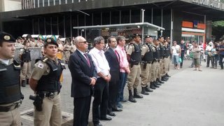 O lançamento ocorreu, nesta terça-feira, na Praça Sete, em Belo Horizonte, com vários representantes