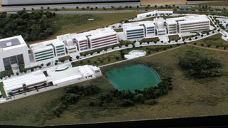 Maquete do novo campus da UEMG