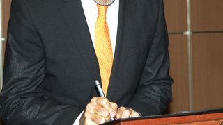 O presidente da Gol, Paulo Sergio Kakinoff, na assinatura do protocolo