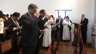 Governador visita Santuário Nossa Senhora da Piedade ao lado de Dom Walmor Oliveir