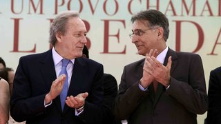 Governador Fernando Pimentel e o presidente do STF Ricardo Lewandowski