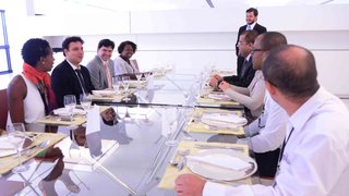 Comitiva de Cabo Verde foi recebida para um almoço nesta terça-feira (11/8)